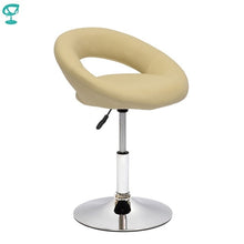 Load image into Gallery viewer, 94766 Barneo N-84 Leather Kitchen Breakfast Bar Stool Swivel Bar Chair beige color free shipping in Russia